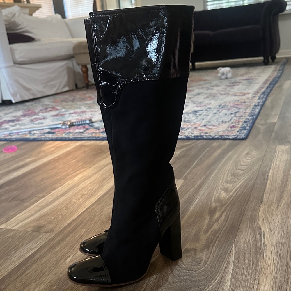 Dolce & Gabbana Black Suede & Leather Boots Women’s Size 37 1/2